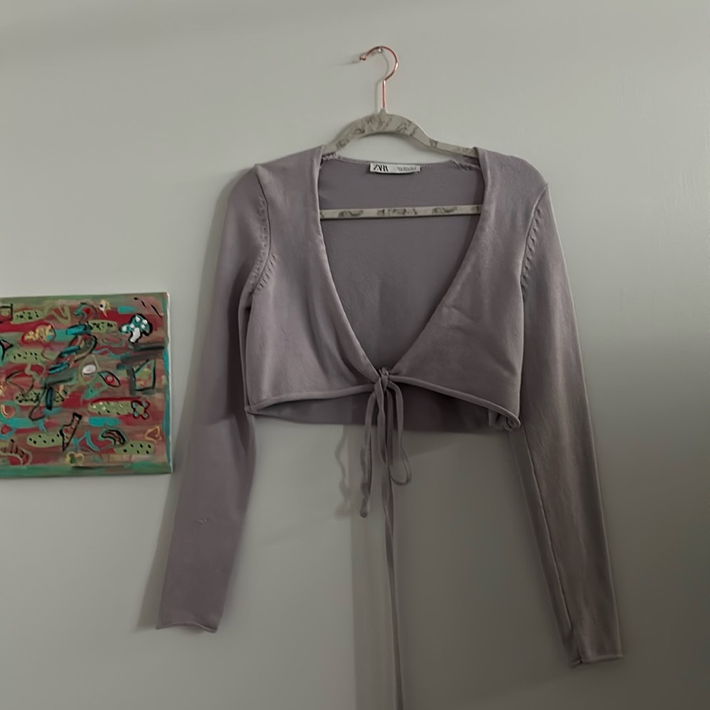 Zara Lavender Sweater Cardigan